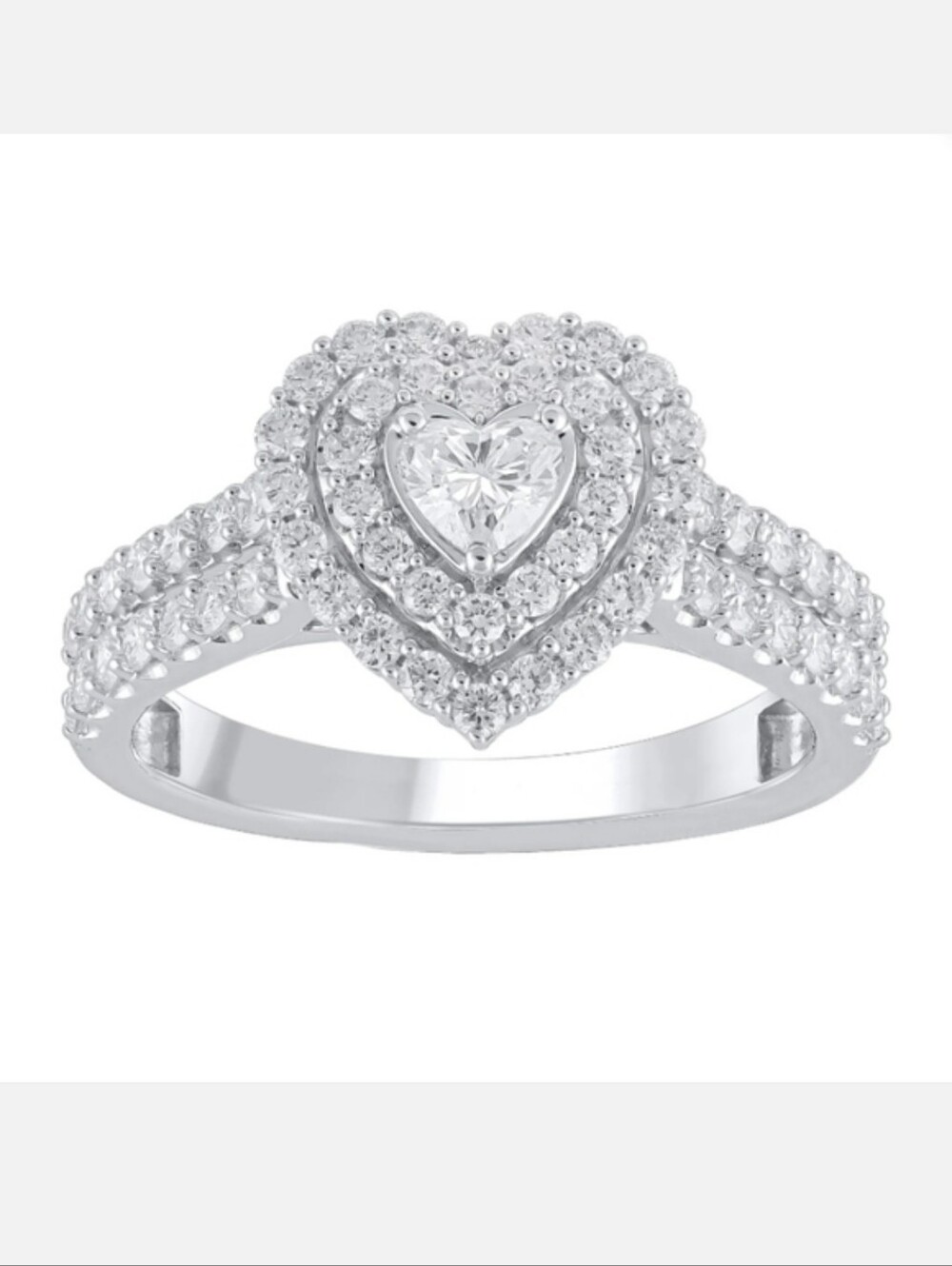 1ct Heart Shaped Diamond Ring Sz 7 NWT